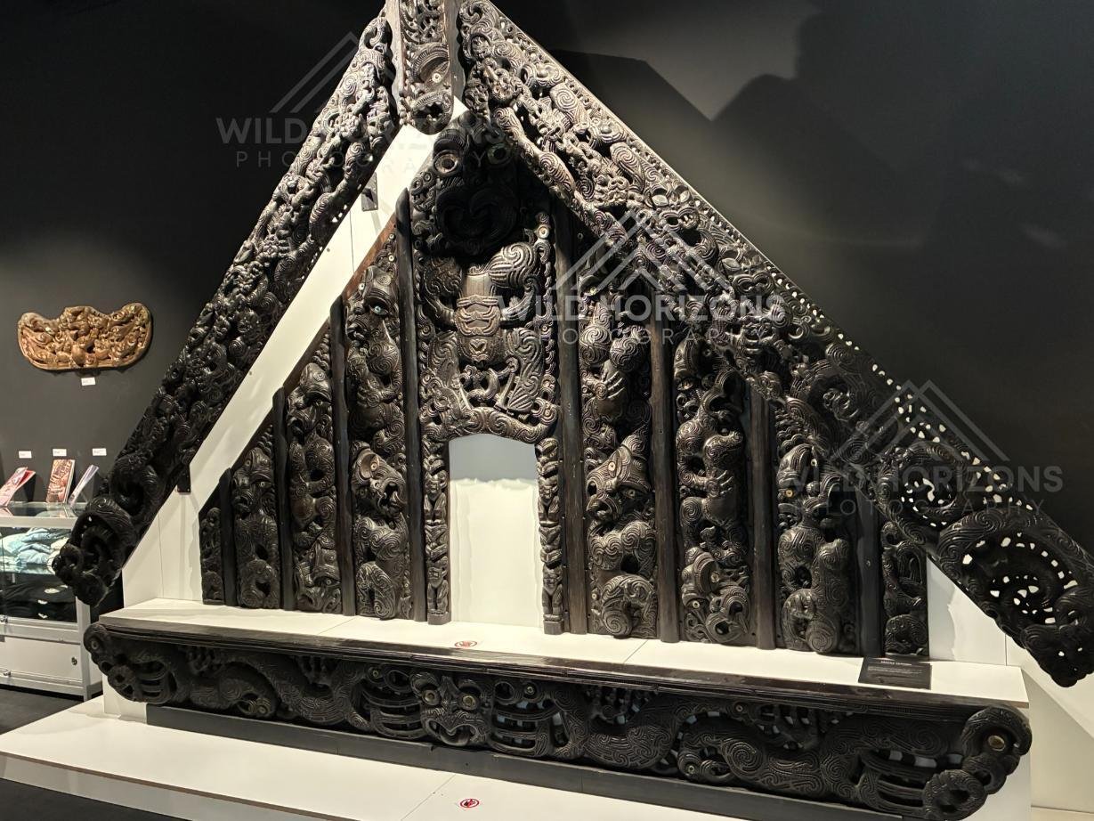 Carved Gateway of Ancestral Forms. Te Puia, Rotorua, New Zealand