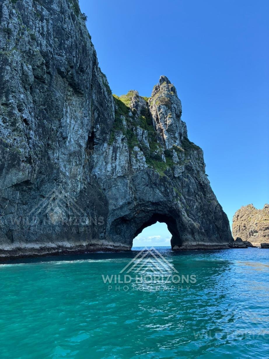 Through the Hole in the Rock. Bay of Islands, New Zealand