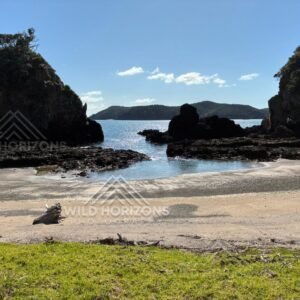 Hidden Tidal Inlet Between Rocky Headlands. Bay of Islands, New Zealand