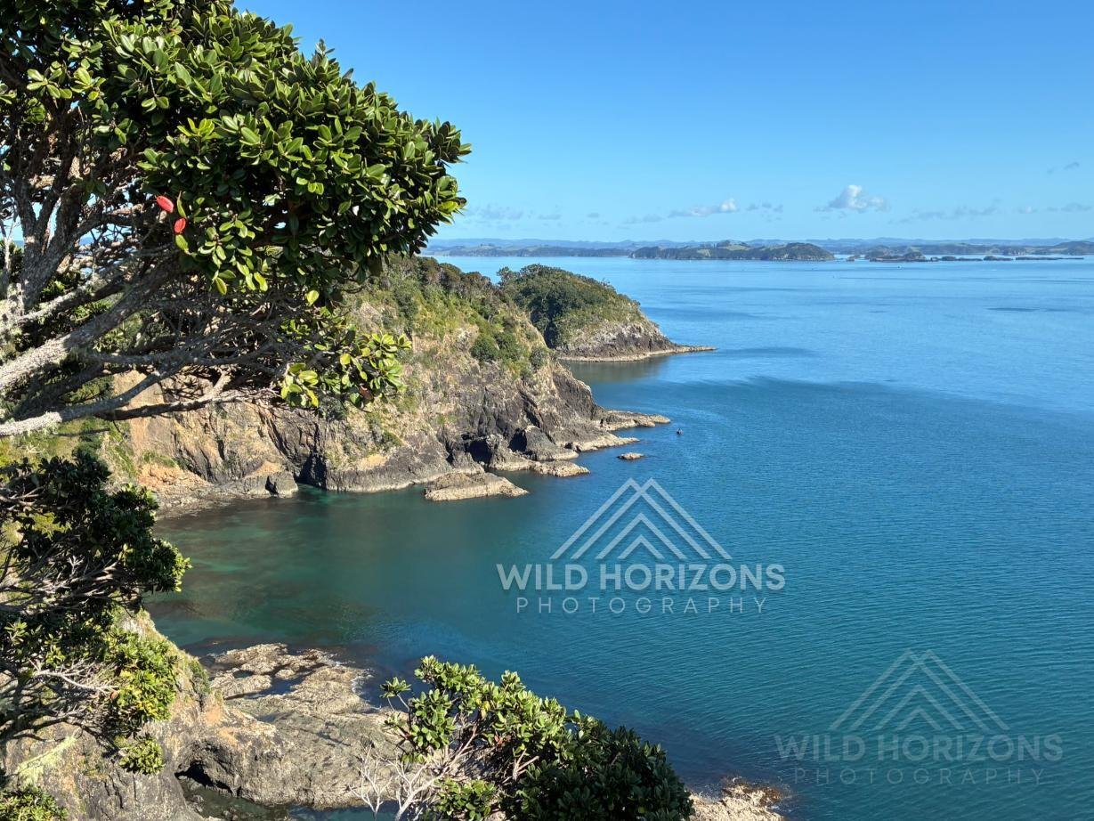 Cliffside Inlet Overlooking the Bay of Islands. Bay of Islands, New Zealand