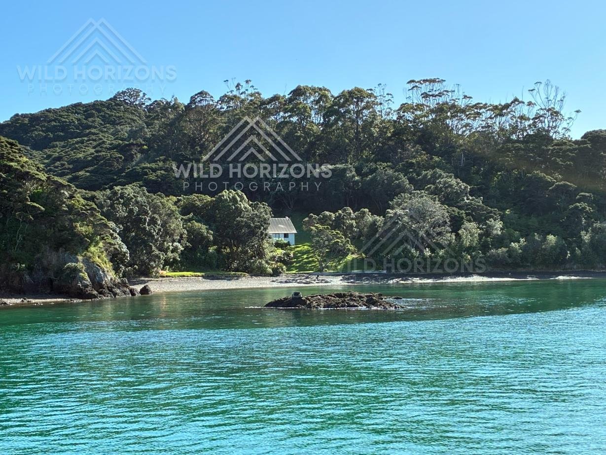 Captain Cook Memorial Plaque in a Sheltered Bay. Bay of Islands, New Zealand
