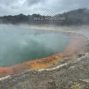 Mineral Edges Beneath a Steaming Sky. Wai-O-Tapu, Rotorua, New Zealand