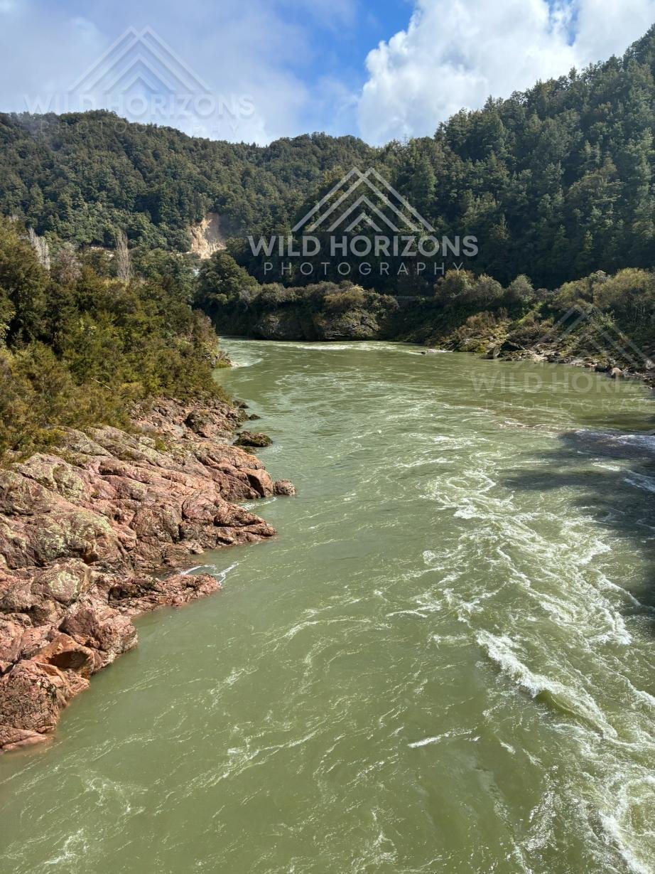 Broad Flow of the Buller River Through Buller Gorge. Murchison, New Zealand.