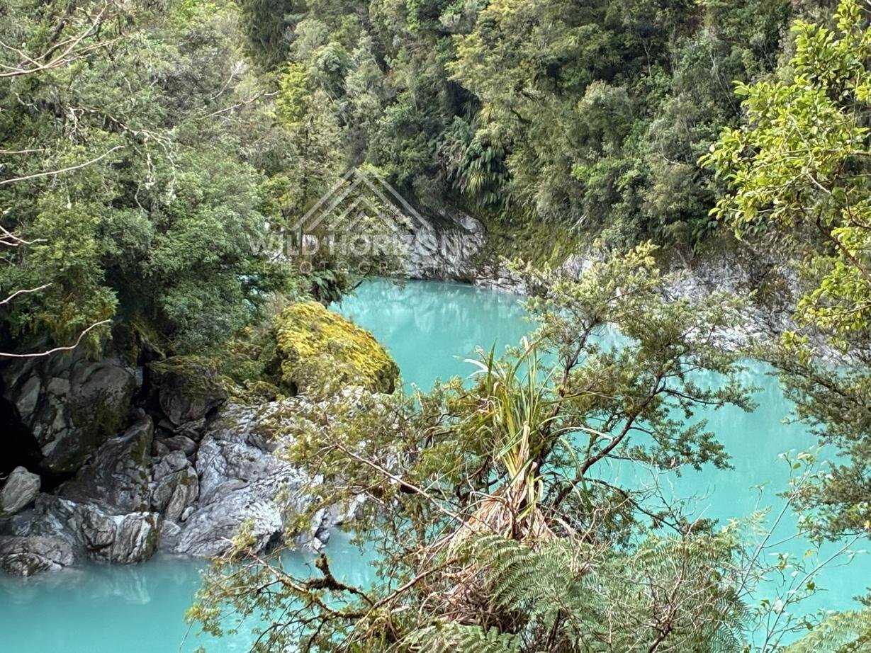 Turquoise Waters of Hokitika Gorge. Hokitika, New Zealand.