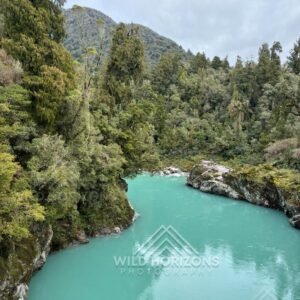 Emerald Bend of the Hokitika River Gorge. Hokitika, New Zealand.