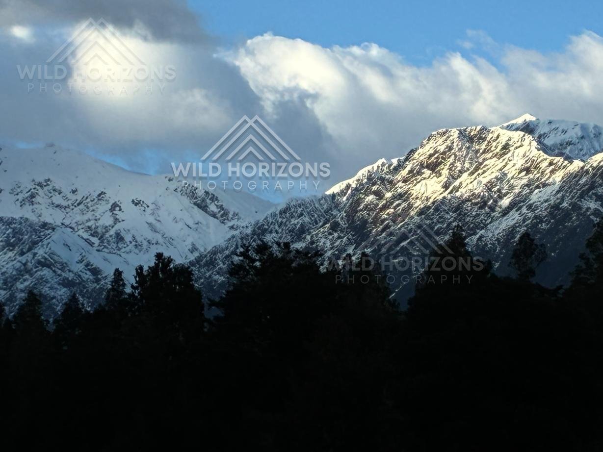 Early Morning Light on the Southern Alps, Franz Josef, New Zealand