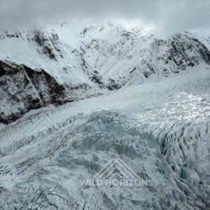 Franz Josef Glacier from Above, New Zealand.