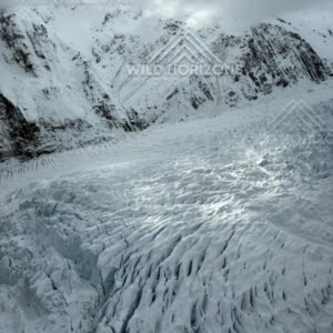 Fractured Ice Fields. Franz Josef Glacier, New Zealand