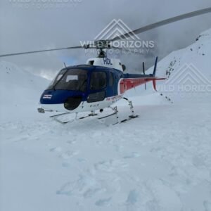 Helicopter on the Glacier Icefield. Franz Josef, New Zealand