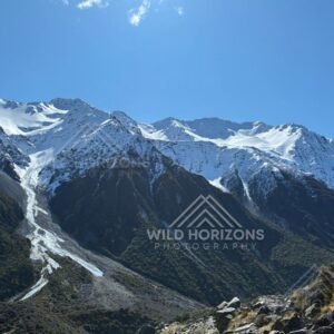 Snow-Lined Alpine Ridges Above Aoraki / Mount Cook, New Zealand