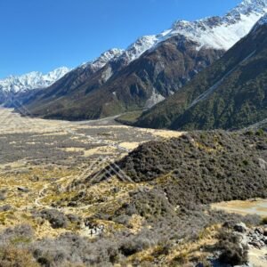 High View Over Hooker Valley and Mueller Lake, New Zealand