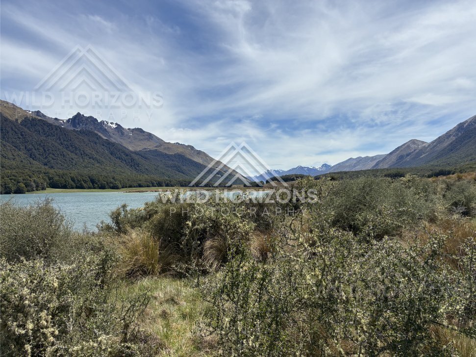 Mavora Lakes With Mountain Ranges New Zealand
