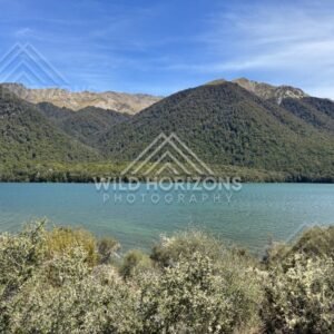 Turquoise Lake and Hills at Mavora Lakes New Zealand