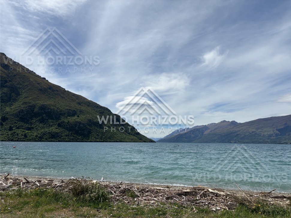 Lenticular Cloud Over Lake Wakatipu From the Shore, Kingston, New Zealand