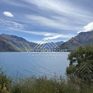 Quiet Mountain Backdrop at Kingston, Lake Wakatipu. South Island, New Zealand