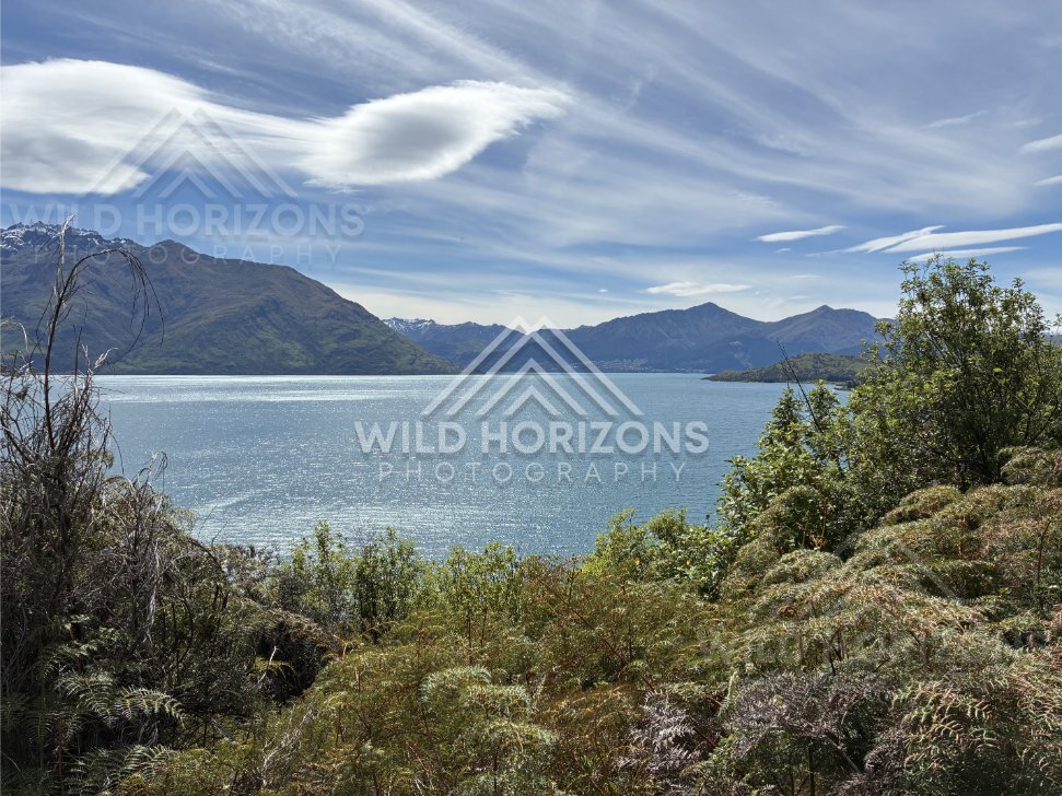 Moody Mountain Backdrop at Kingston, Lake Wakatipu. South Island, New Zealand