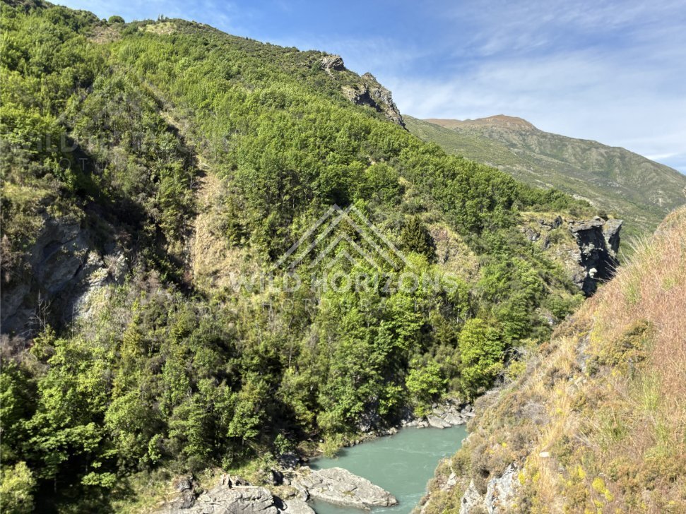 Remote Landscape along Kawarau Gorge near the Bungy Bridge. South Island, New Zealand