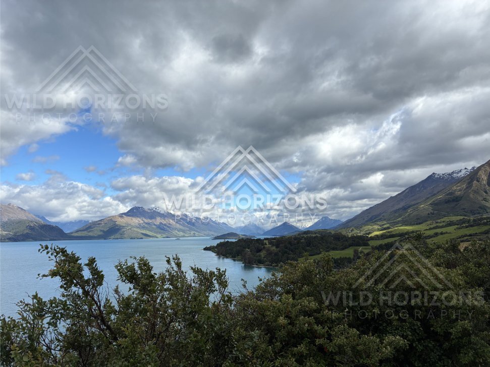 Scenic Landscape View Captured Along the Route. On The Road From Queenstown To Glenorchy, New Zealand