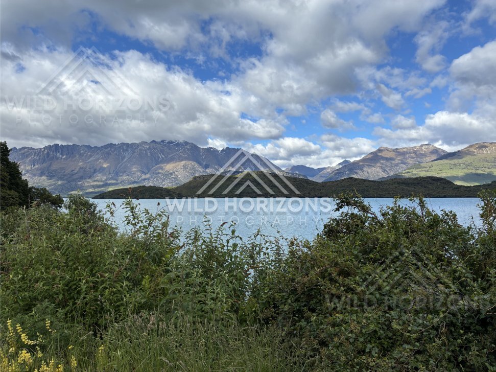 Scenic Landscape View Captured Along the Route. On The Road From Queenstown To Glenorchy, New Zealand