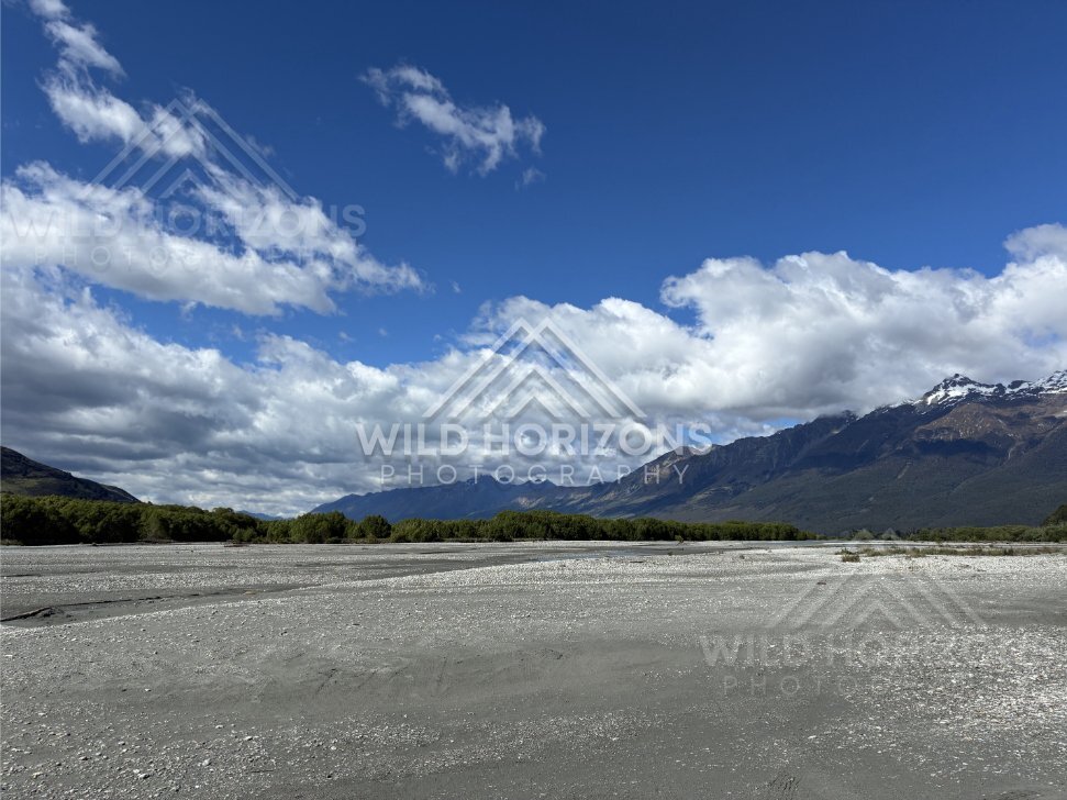 Scenic Landscape View Captured Along the Route. The Glenorchy / Routeburn Area, New Zealand