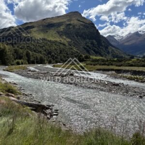 Scenic Landscape View Captured Along the Route. The Glenorchy / Routeburn Area, New Zealand