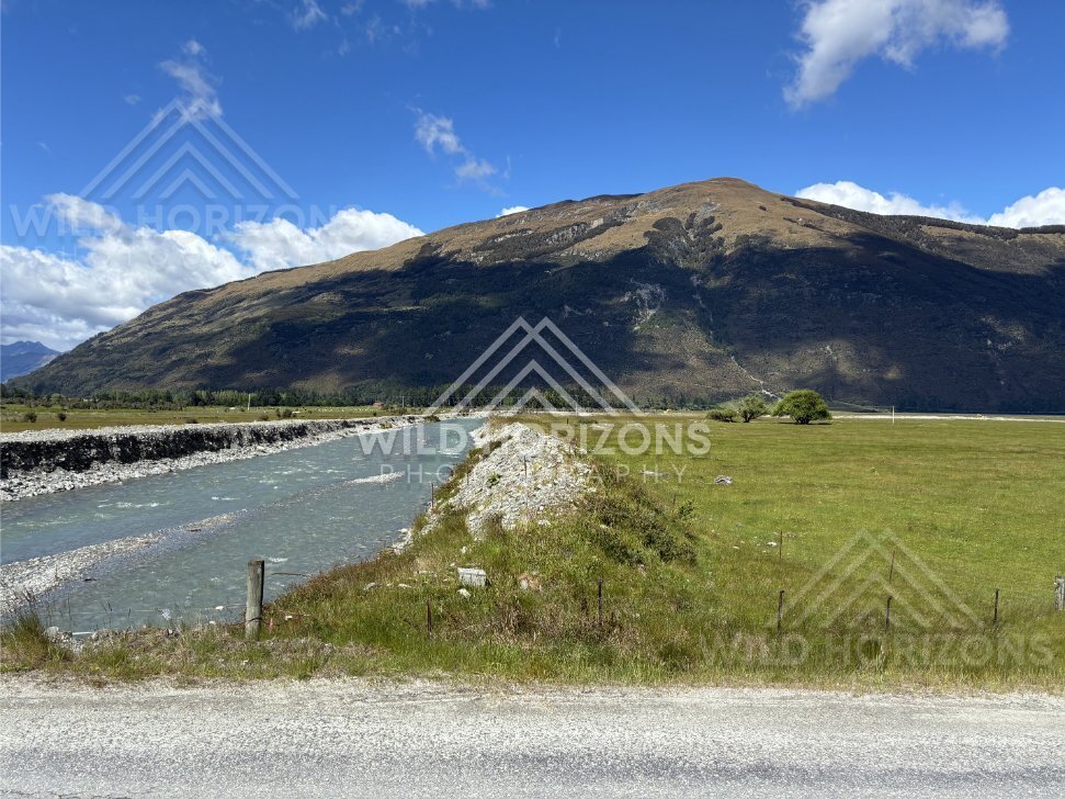 Scenic Landscape View Captured Along the Route. The Glenorchy / Routeburn Area, New Zealand