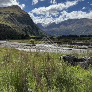 Scenic Landscape View Captured Along the Route. The Glenorchy / Routeburn Area, New Zealand