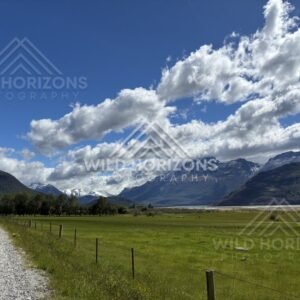 Scenic Landscape View Captured Along the Route. The Glenorchy / Routeburn Area, New Zealand
