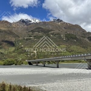 Scenic Landscape View Captured Along the Route. The Glenorchy / Routeburn Area, New Zealand