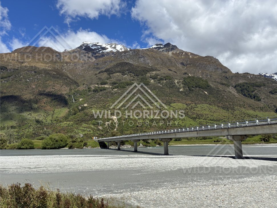 Scenic Landscape View Captured Along the Route. The Glenorchy / Routeburn Area, New Zealand