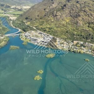 Scenic Landscape View Captured Along the Route. Flying Out Of Queenstown On An International Flight, New Zealand