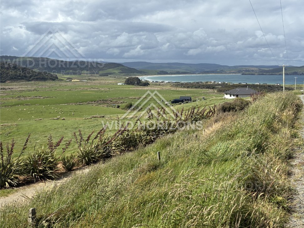 Pastureland Above a Sheltered Bay, The Catlins, New Zealand