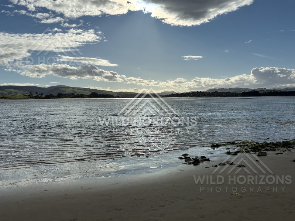 Cloud-Filtered Light Across a Wide Estuary, Surat Bay, New Zealand