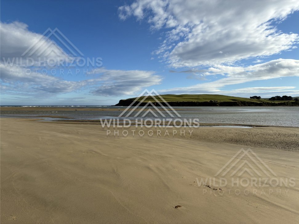 Tidal Flats and Distant Breakers, Surat Bay, New Zealand