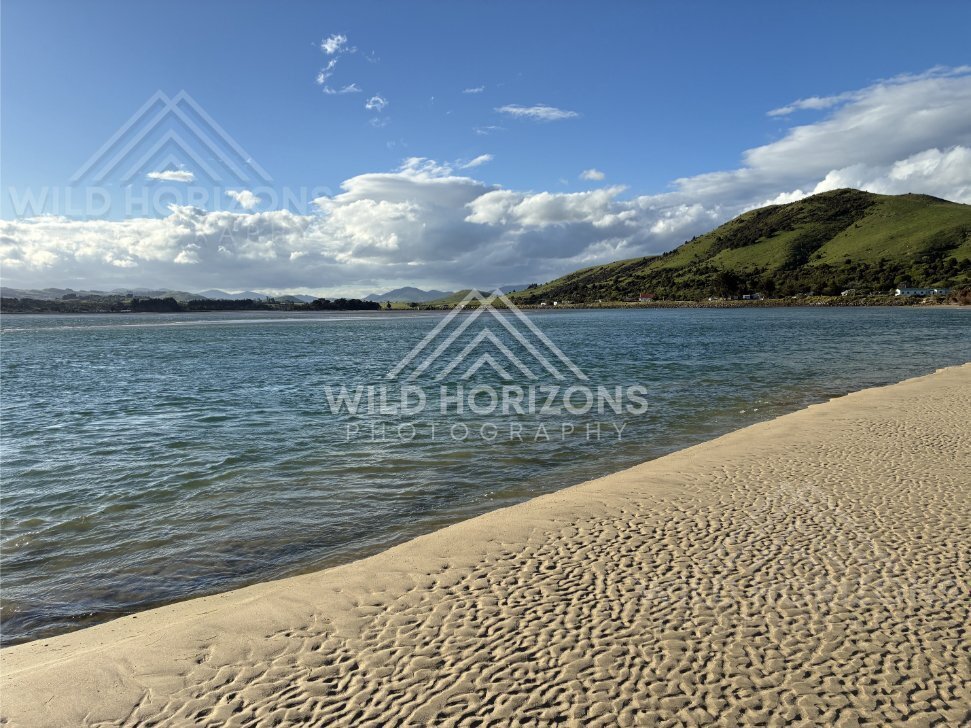 Sand Ripples Beside Calm Estuary Water, Surat Bay, New Zealand