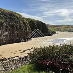 Rock Shelf and Breaking Waves on Catlins Coast, The Catlins, New Zealand