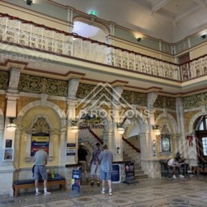 Rocky Headland and Coastal Vegetation, Dunedin Railway Station, New Zealand