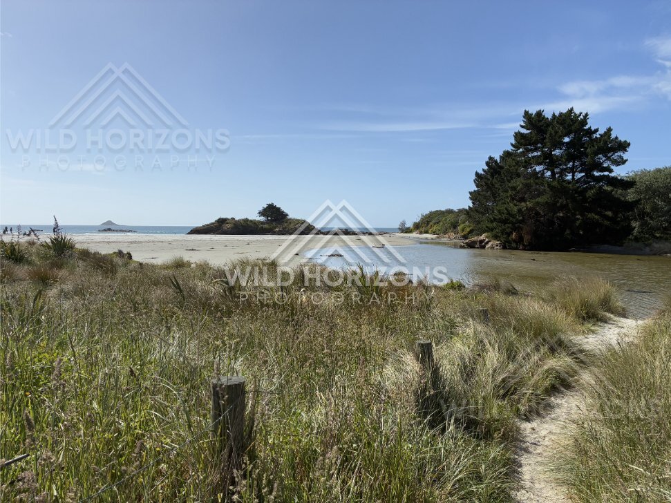 Open Beach and Rolling Surf, Brighton Beach, New Zealand