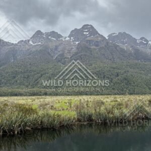 Brooding Cloud Over Mountains and Wetlands, Milford Road, New Zealand