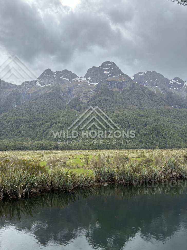 Brooding Cloud Over Mountains and Wetlands, Milford Road, New Zealand