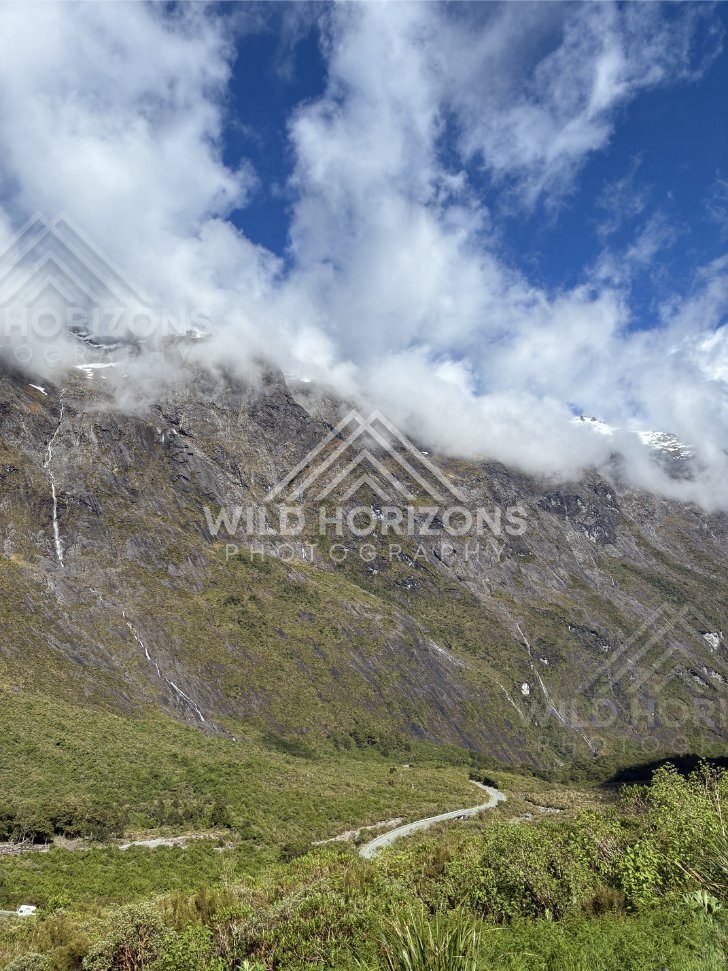 Cloud Sculptures Over the Milford Road Valley, Milford Road, Fiordland National Park, New Zealand