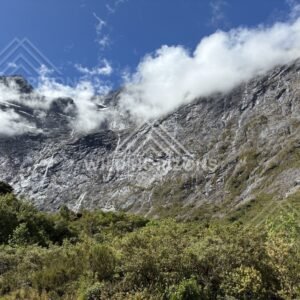 Low Cloud Sliding Over Granite Walls, Milford Road, New Zealand