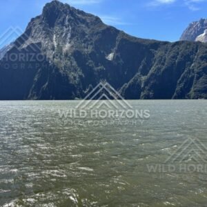 Mountains Across the Fiord, Milford Sound, New Zealand