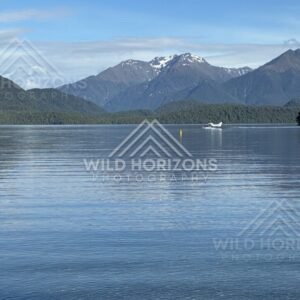 Still Water and Distant Mountains on Lake Te Anau New Zealand