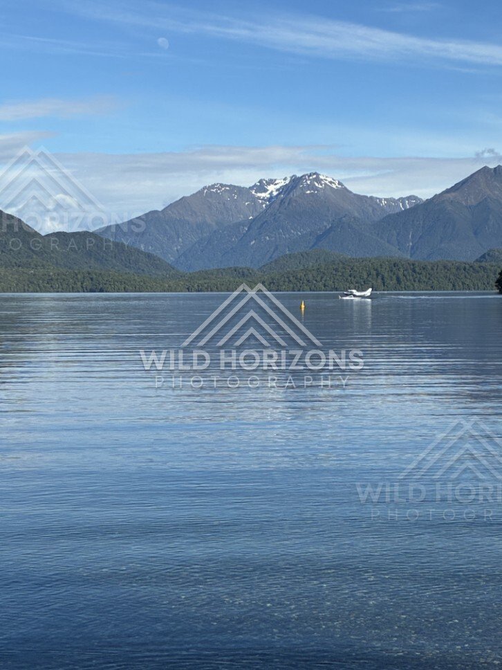 Still Water and Distant Mountains on Lake Te Anau New Zealand