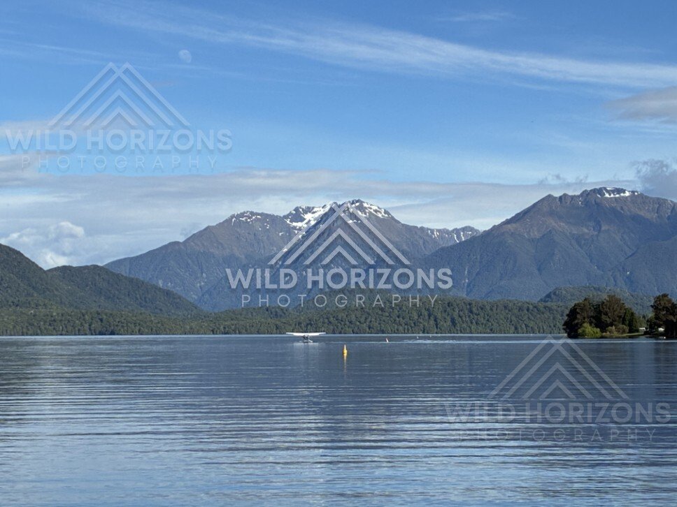Mountain Ranges Reflected in Lake Te Anau New Zealand