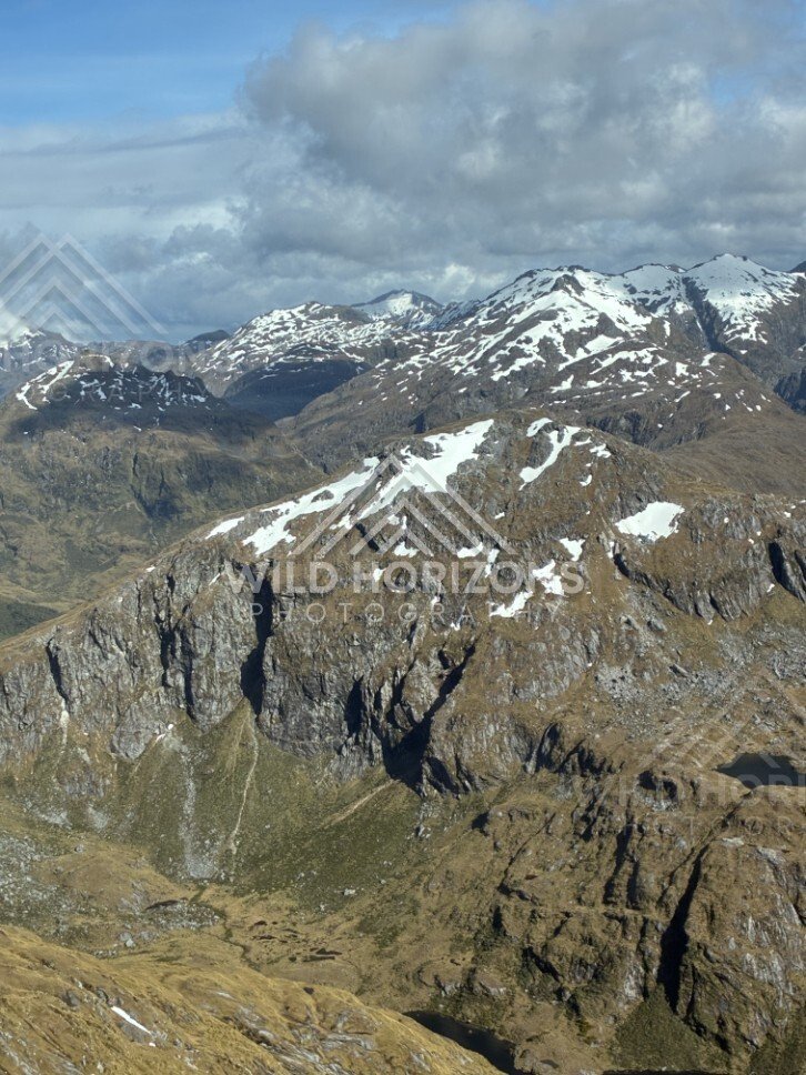 Rocky Alpine Plateau in Fiordland. Fiordland, New Zealand.