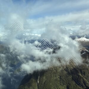 Cloud Layer Over Fiordland Ranges. Fiordland, New Zealand.