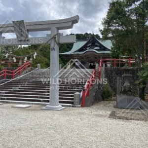 Stone Torii and Stairway Leading to an Inari Shrine. Karatsu, Japan.
