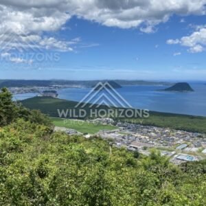 Panoramic View Over Karatsu Bay from Mount Kagami. Karatsu, Japan.